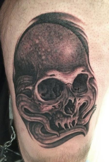 Bob Tyrrell - Skull tattoo with tentacles from Pagoda City Fest